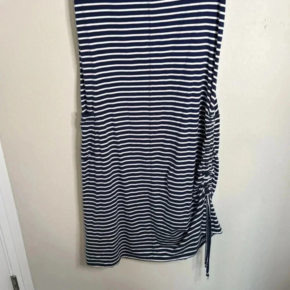 Toad&Co Muse Maxi Dress Navy and White Stripes Size Large Nautical Outdoor - Picture 7 of 8